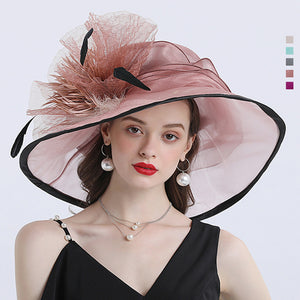 Feather Fascinators Church Organza Hat