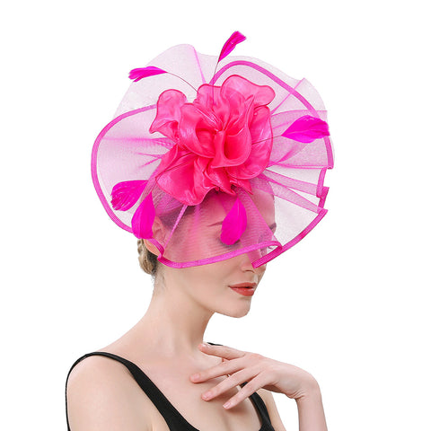 Image of Bridal  Cocktail Fascinators Derby Hat - Itopfox