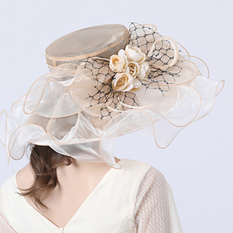 Image of Floral Organza Kentucky Derby Hat