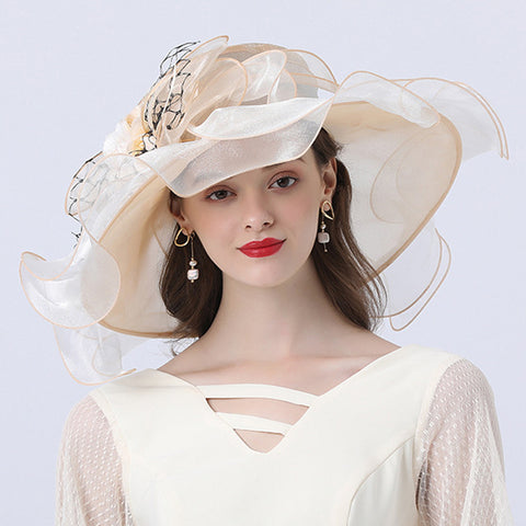 Image of Floral Organza Kentucky Derby Hat