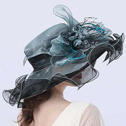 Image of Floral Organza Kentucky Derby Hat