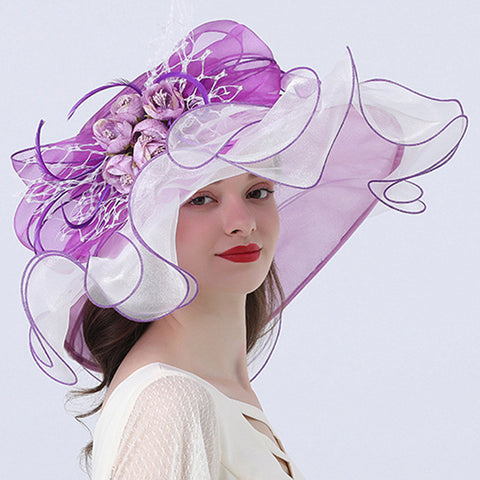 Image of Floral Organza Kentucky Derby Hat